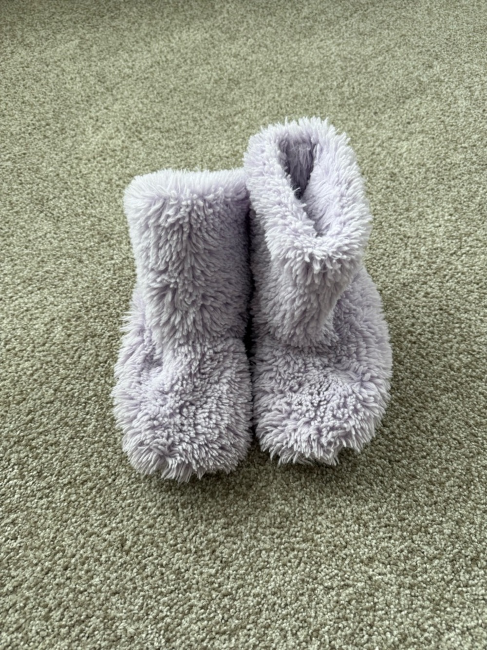 Pottery Barn Kids Plush Sherpa Bootie Slippers - Lavender